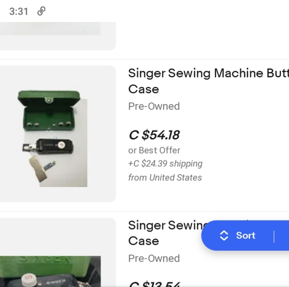 Singer hand held sewing machine with button attachment - Picture 3 of 3